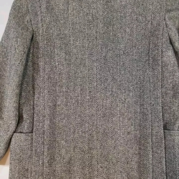 Vintage Noble Fashions Herringbone Jacket Women LG Double Breasted Wool Blend - Picture 14 of 14